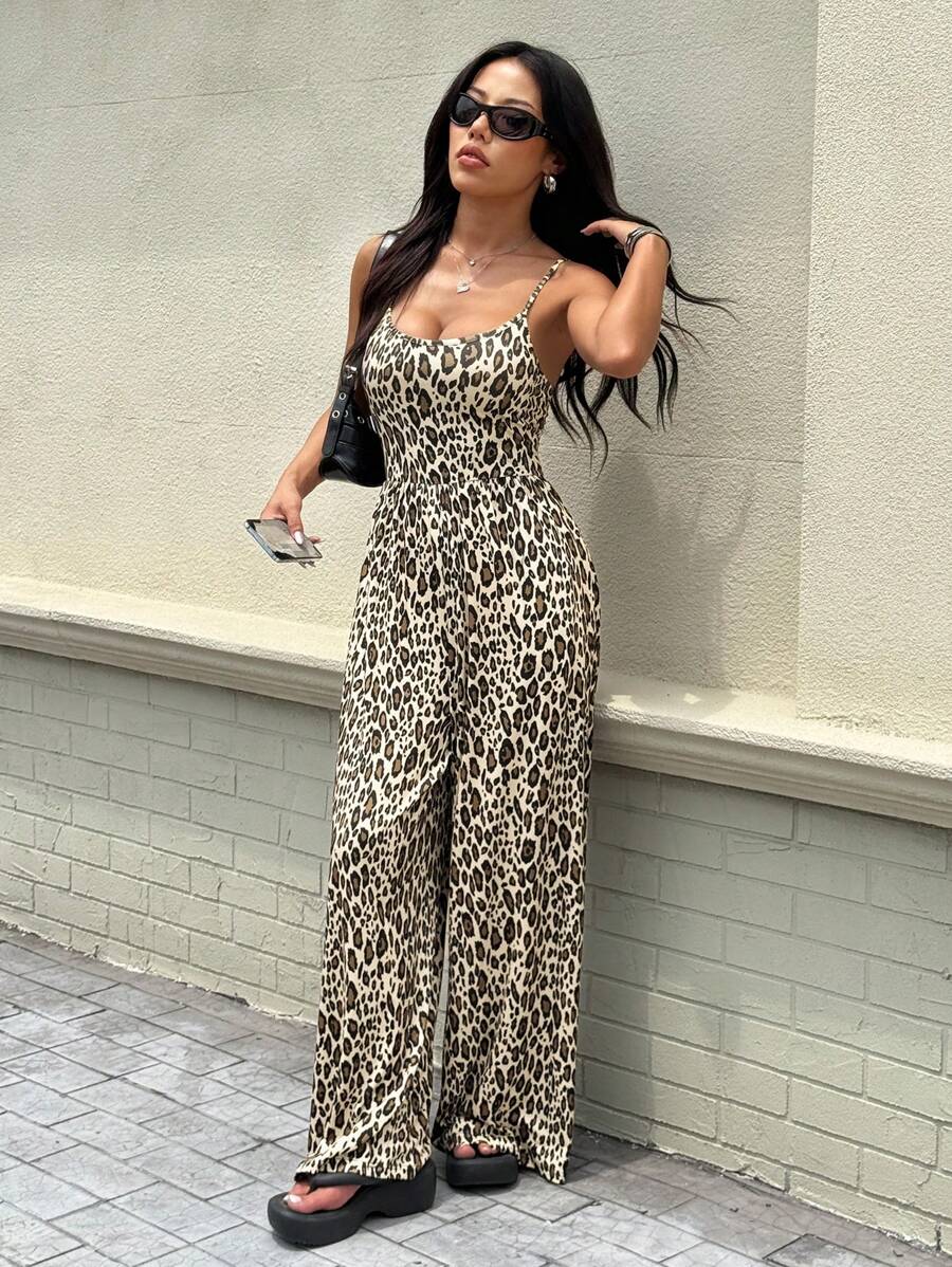Spaghetti Strap Jumpsuit – Wide Leg, Sexy Fit - Lunavitae