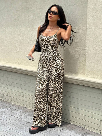 Spaghetti Strap Jumpsuit – Wide Leg, Sexy Fit - Lunavitae
