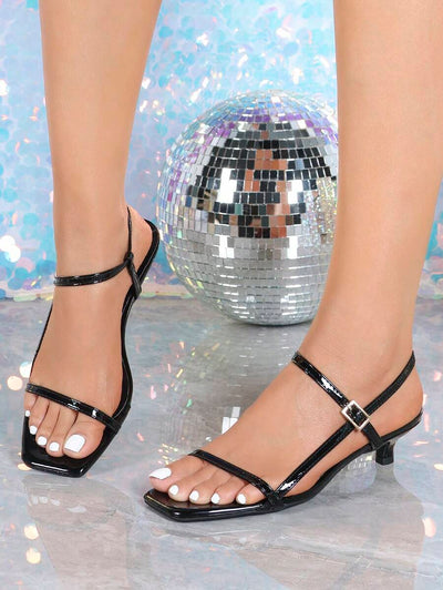 High Heel Sandals – Chunky Heel, Ankle Strap - Lunavitae