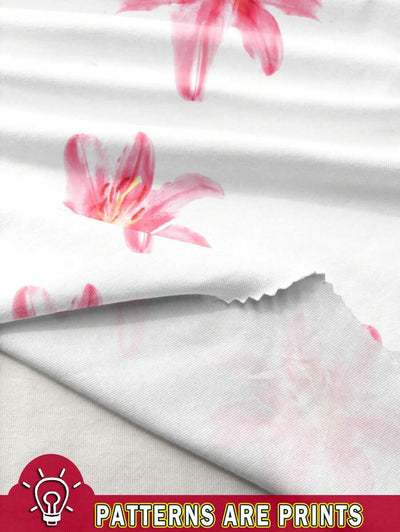 Pink Floral Bandeau Dress – Fitted Summer Style - Lunavitae