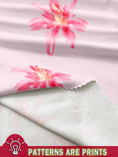 Pink Floral Bandeau Dress – Fitted Summer Style - Lunavitae