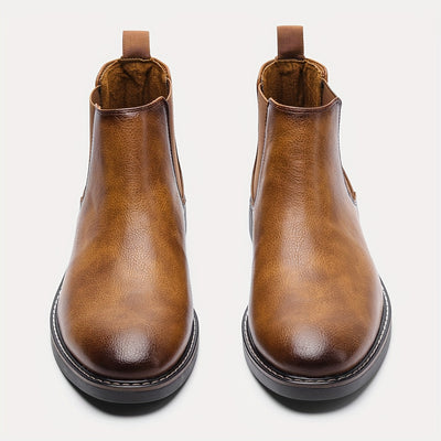 Retro Ankle Boots – Two-Tone, Elastic Band, TPR Sole - Lunavitae