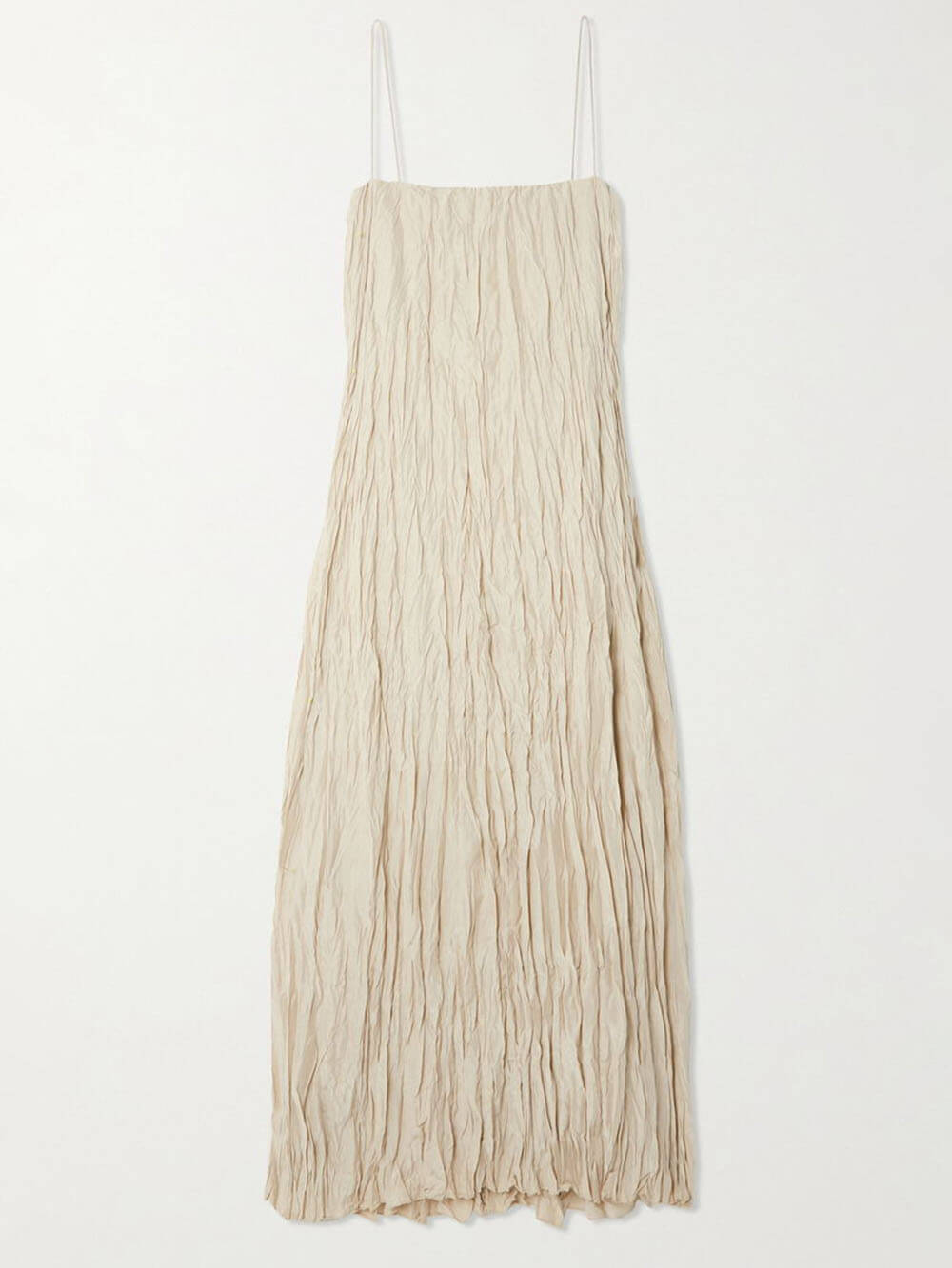 Elegant And Beautiful Pleated Suspender Maxi Dress - Lunavitae