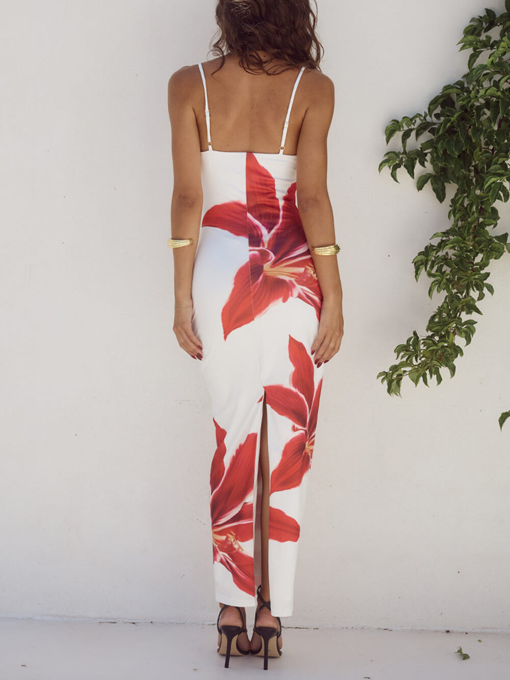 Abstract Unforgettable Floral Print Maxi Dress - Lunavitae