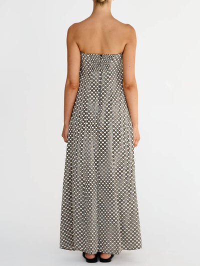 Bohemian Diamond Print Maxi Dress - Lunavitae