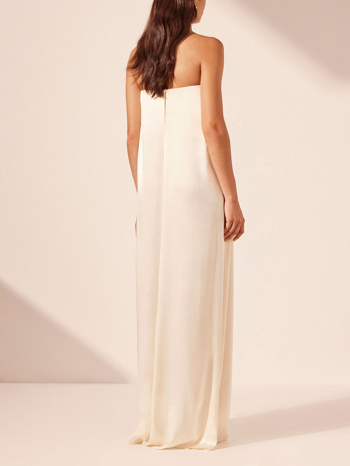 Elegant Satin Evening Gown Maxi Dress - Lunavitae