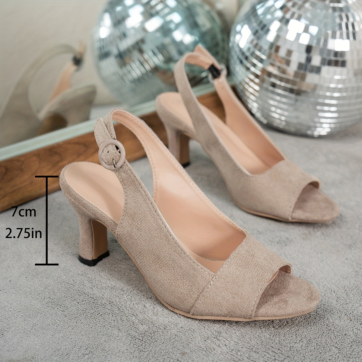 Pointed Toe Kitten Heels – Ankle Strap & Buckle - Lunavitae
