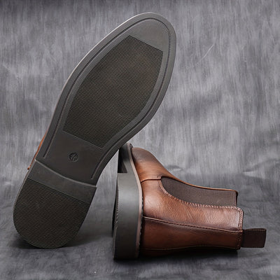 Retro Ankle Boots – Two-Tone, Elastic Band, TPR Sole - Lunavitae