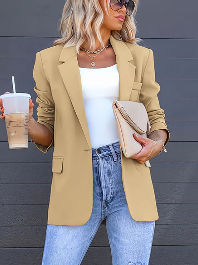 Single-Button Blazer – Tailored Fit, Long Sleeve - Lunavitae