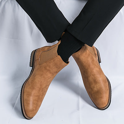 Men’s Luxe Chelsea Boots – Sleek Slip-On, All-Season Wear - Lunavitae