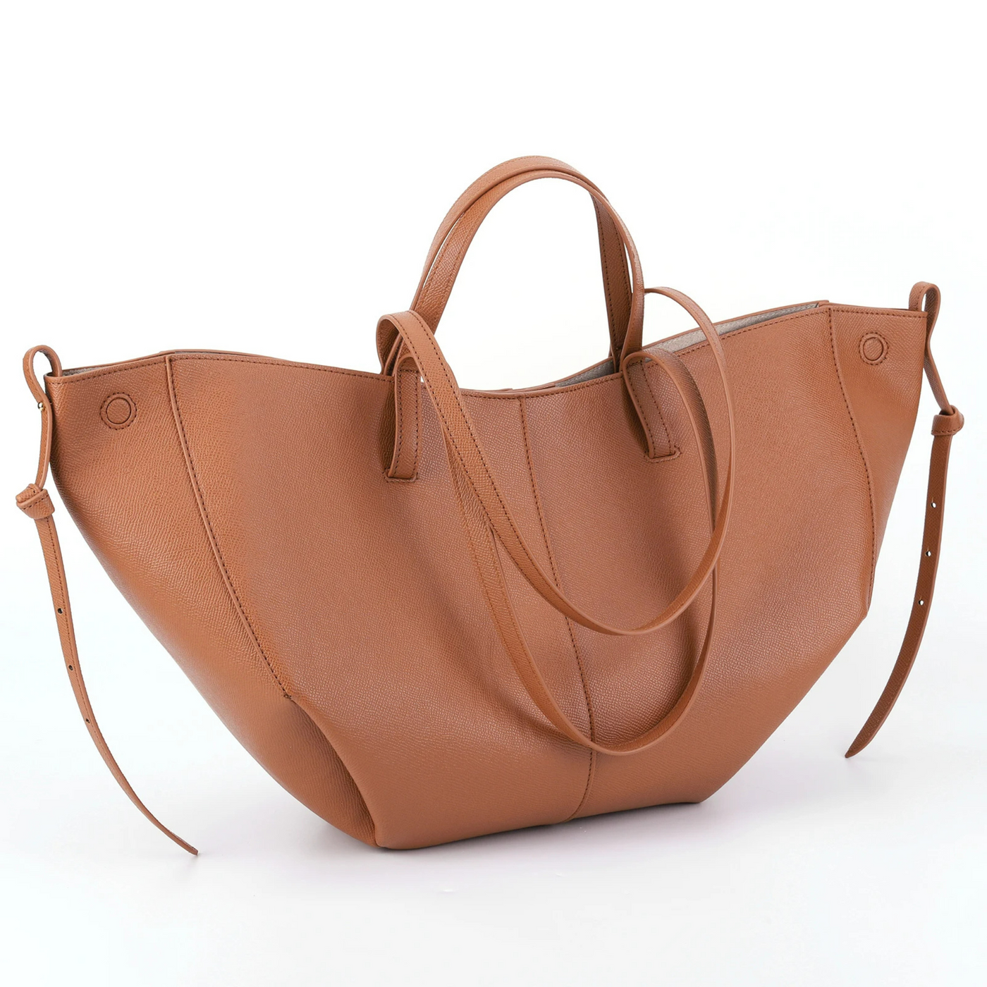 Textured Soft Leather Shoulder Bag