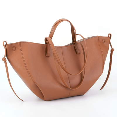 Textured Soft Leather Shoulder Bag