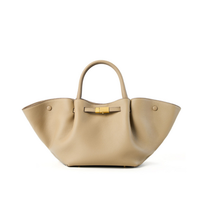 Structured Leather Tote Bag