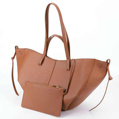 Textured Soft Leather Shoulder Bag