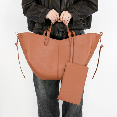 Textured Soft Leather Shoulder Bag