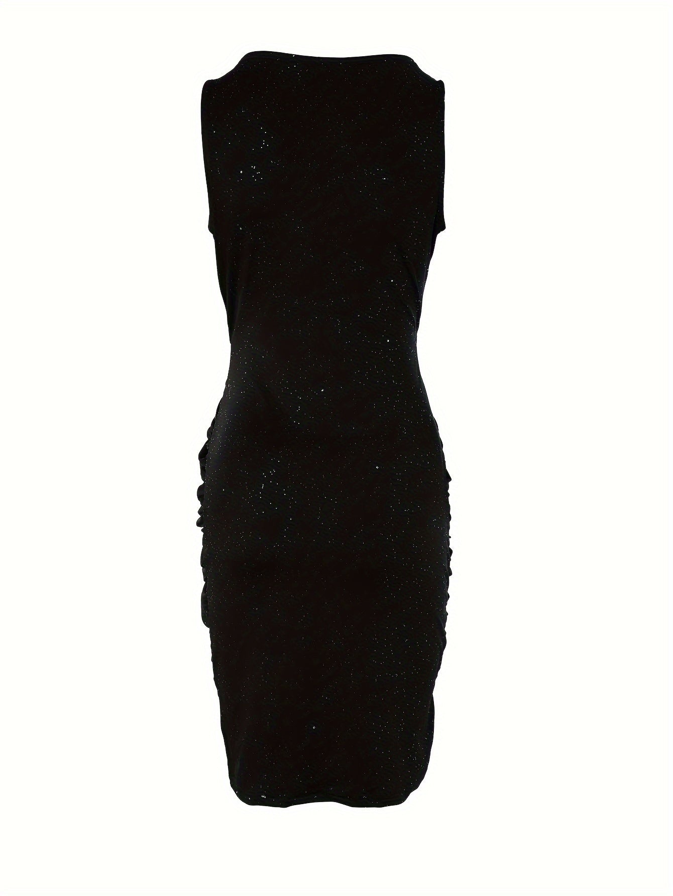 Sleeveless Pleated Party Dress – Elegant Fit & Flare - Lunavitae