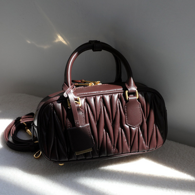 Quilted Soft Leather Top-Handle Bag