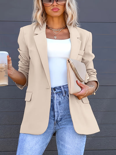 Single-Button Blazer – Tailored Fit, Long Sleeve - Lunavitae