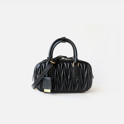 Quilted Soft Leather Top-Handle Bag