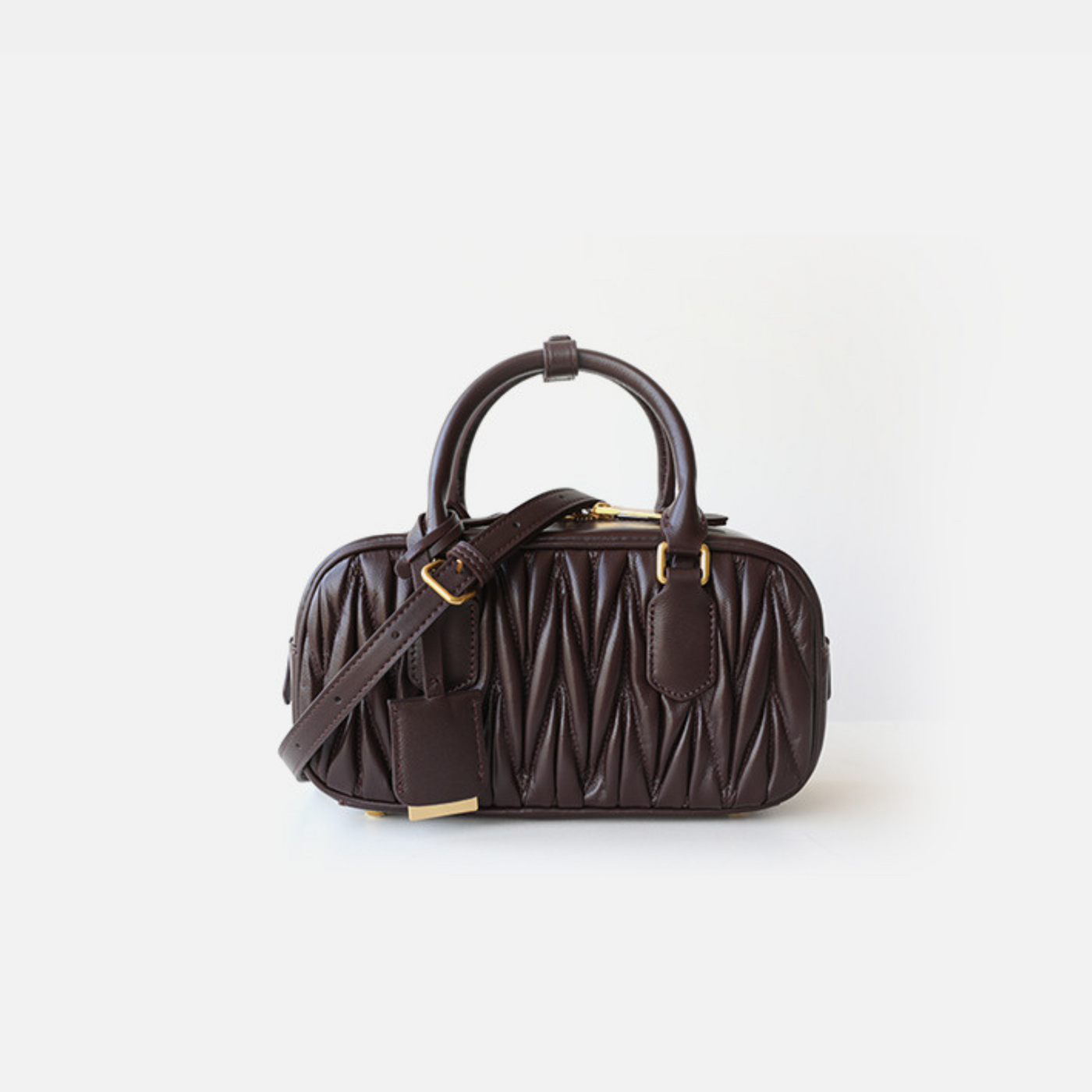 Quilted Soft Leather Top-Handle Bag