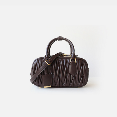 Quilted Soft Leather Top-Handle Bag