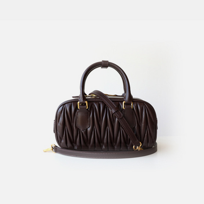 Quilted Soft Leather Top-Handle Bag