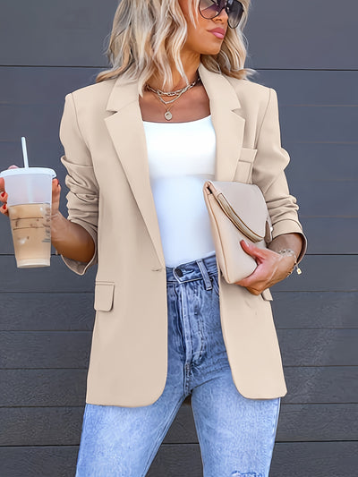 Single-Button Blazer – Tailored Fit, Long Sleeve - Lunavitae