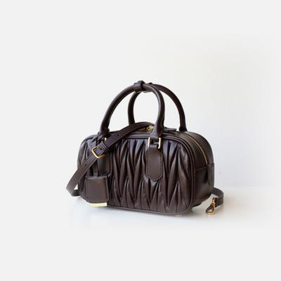 Quilted Soft Leather Top-Handle Bag