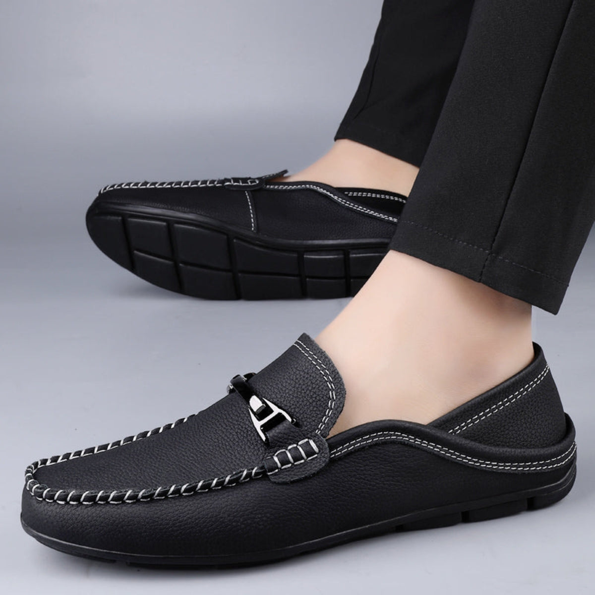 Melver Genuine Leather Loafers - Lunavitae