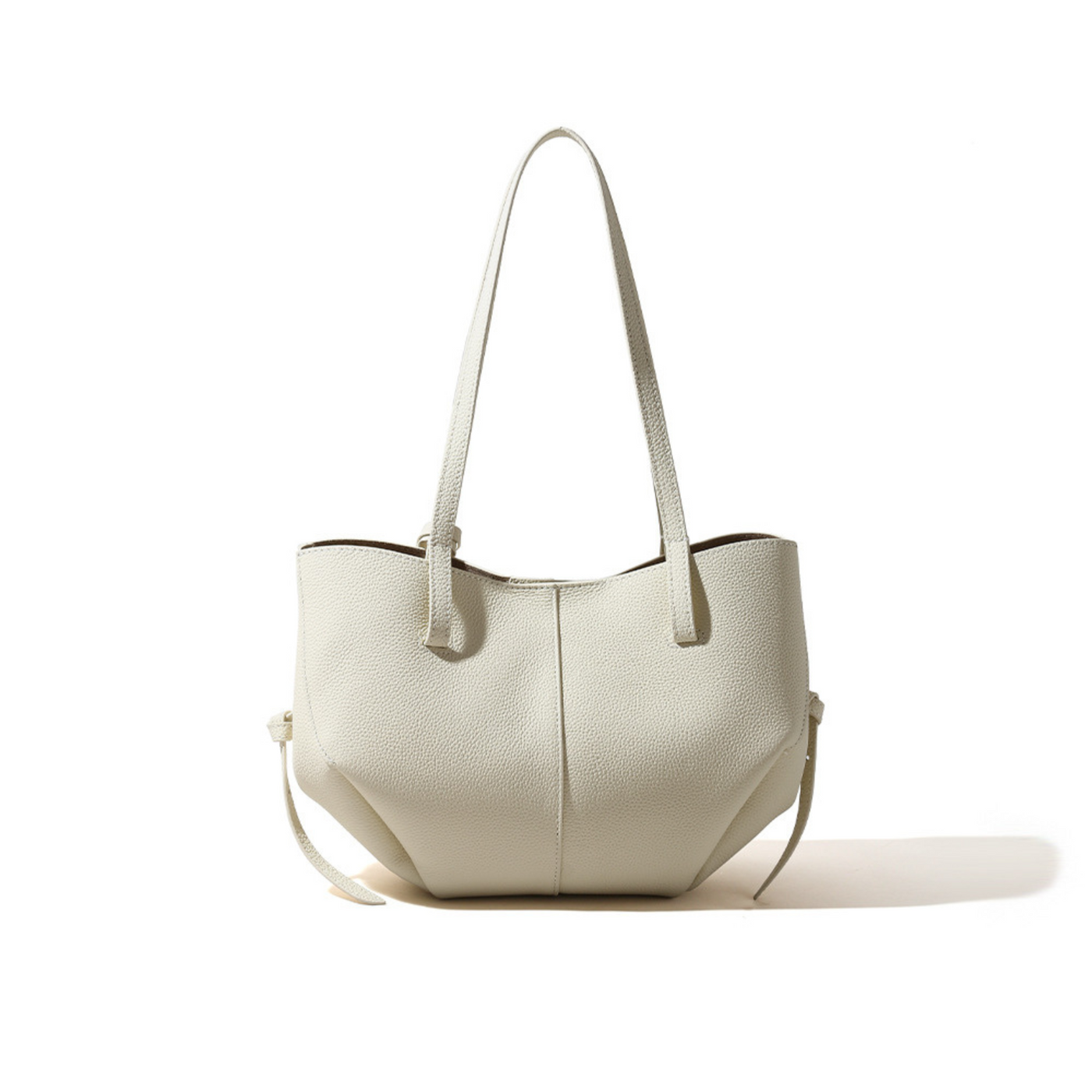 Textured Soft Leather Shoulder Bag