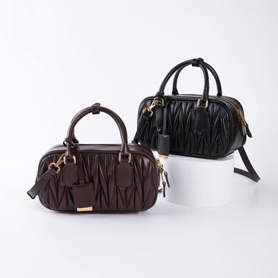 Quilted Soft Leather Top-Handle Bag