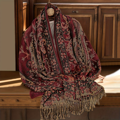 Reversible Paisley Pashmina Scarf – Elegant & All-Season - Lunavitae