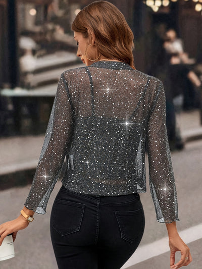 Sequin Summer Cardigan – Lightweight, Long Sleeve - Lunavitae