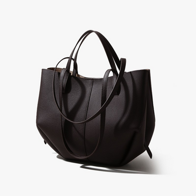 Textured Soft Leather Shoulder Bag