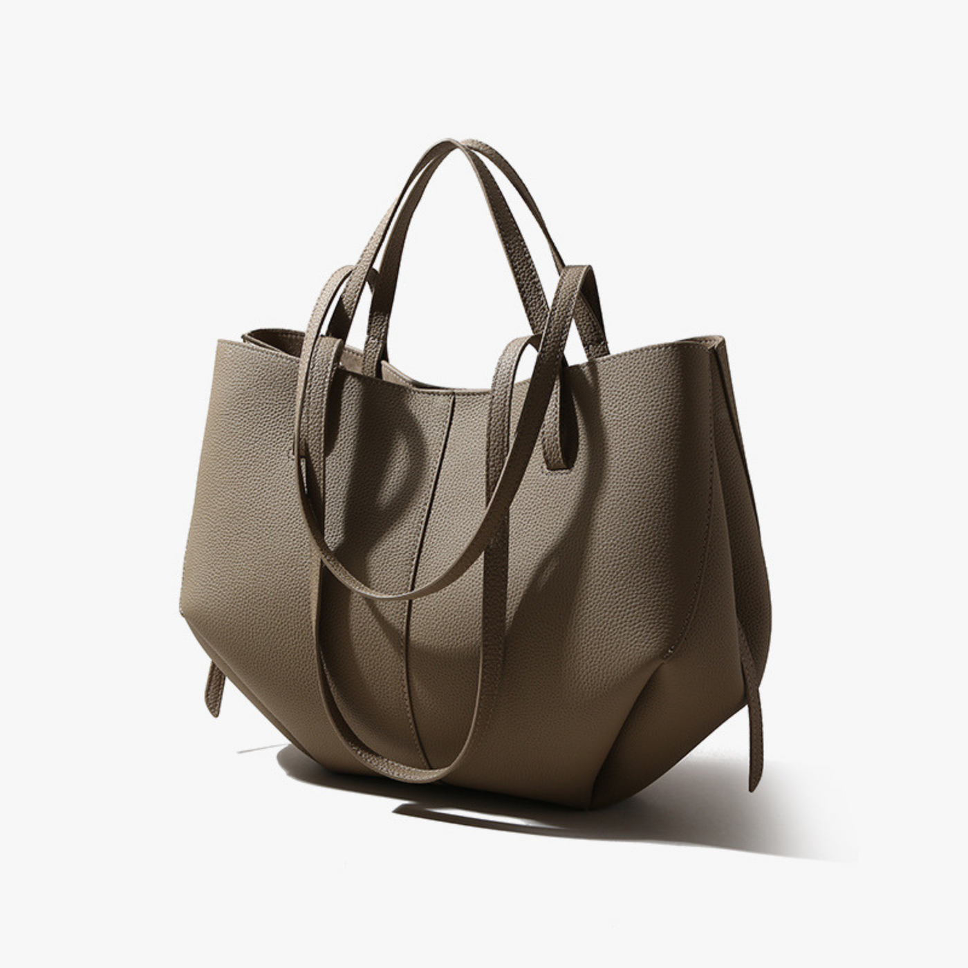 Textured Soft Leather Shoulder Bag