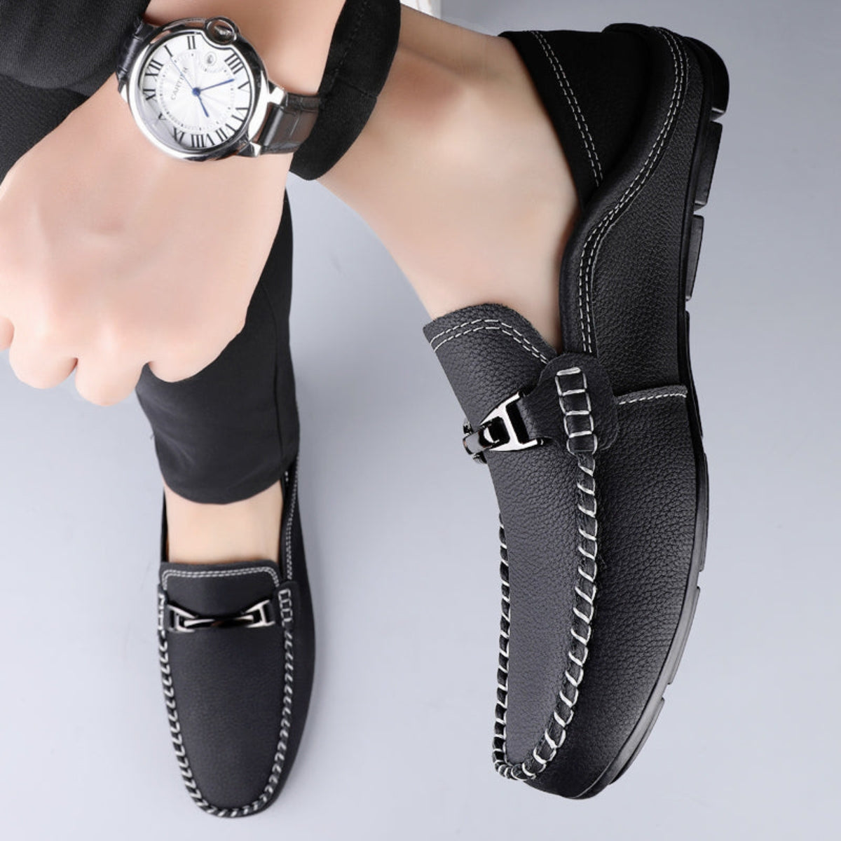 Melver Genuine Leather Loafers - Lunavitae