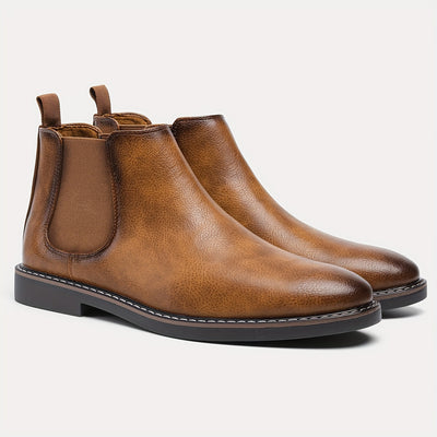 Retro Ankle Boots – Two-Tone, Elastic Band, TPR Sole - Lunavitae