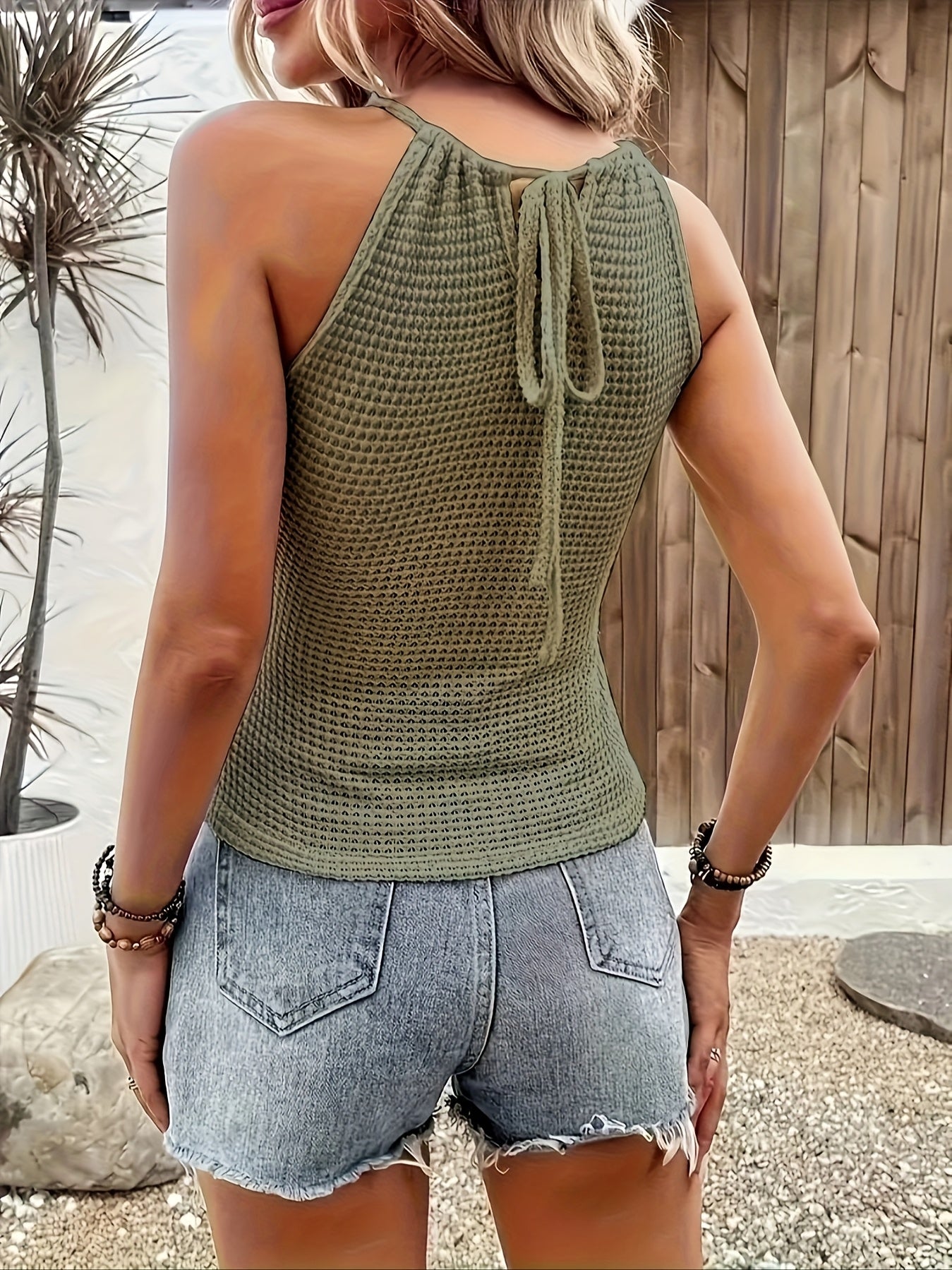 Back-Tie Tank Top – Semi-Sheer, Adjustable Straps - Lunavitae