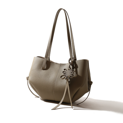 Textured Soft Leather Shoulder Bag