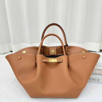 Structured Leather Tote Bag
