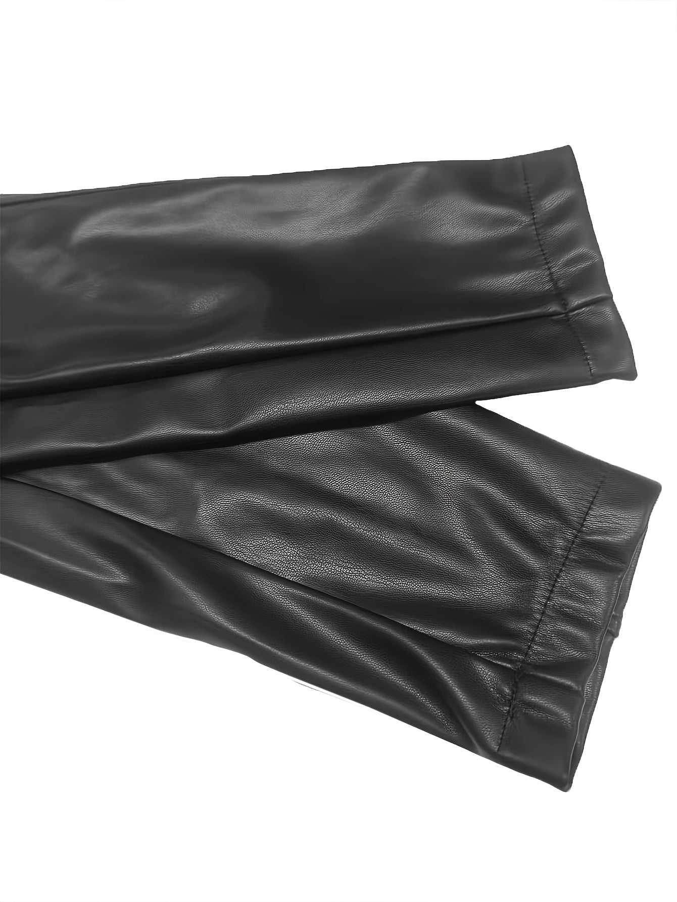 Elegant Black PU Jacket – Chic Fall/Winter Style - Lunavitae