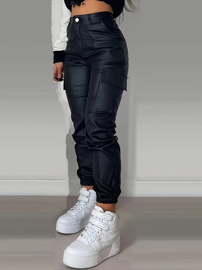Stretch Work Jeans – Solid Color with Multi-Pockets - Lunavitae