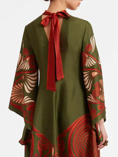 Elegance Dazzling Print Maxi Dress - Lunavitae