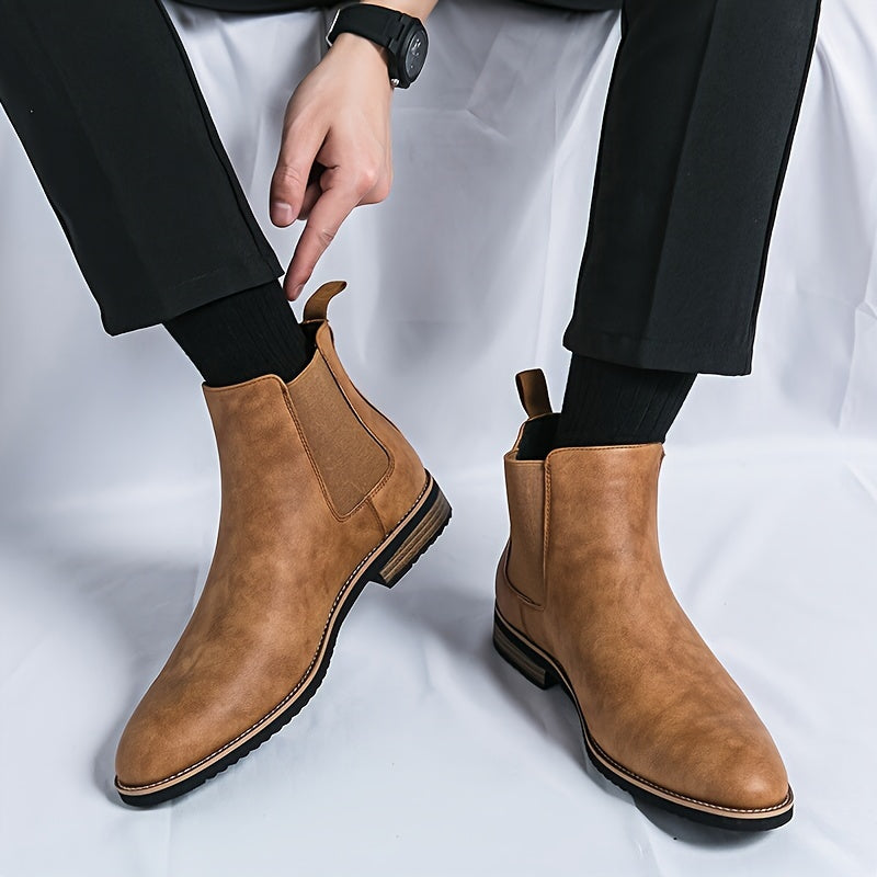 Men’s Luxe Chelsea Boots – Sleek Slip-On, All-Season Wear - Lunavitae