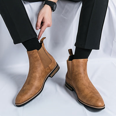 Men’s Luxe Chelsea Boots – Sleek Slip-On, All-Season Wear - Lunavitae