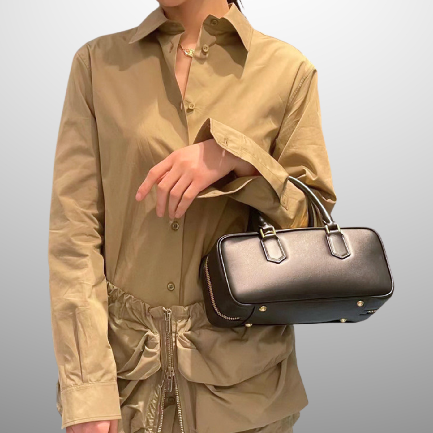 Soft Leather Top Handle Bag