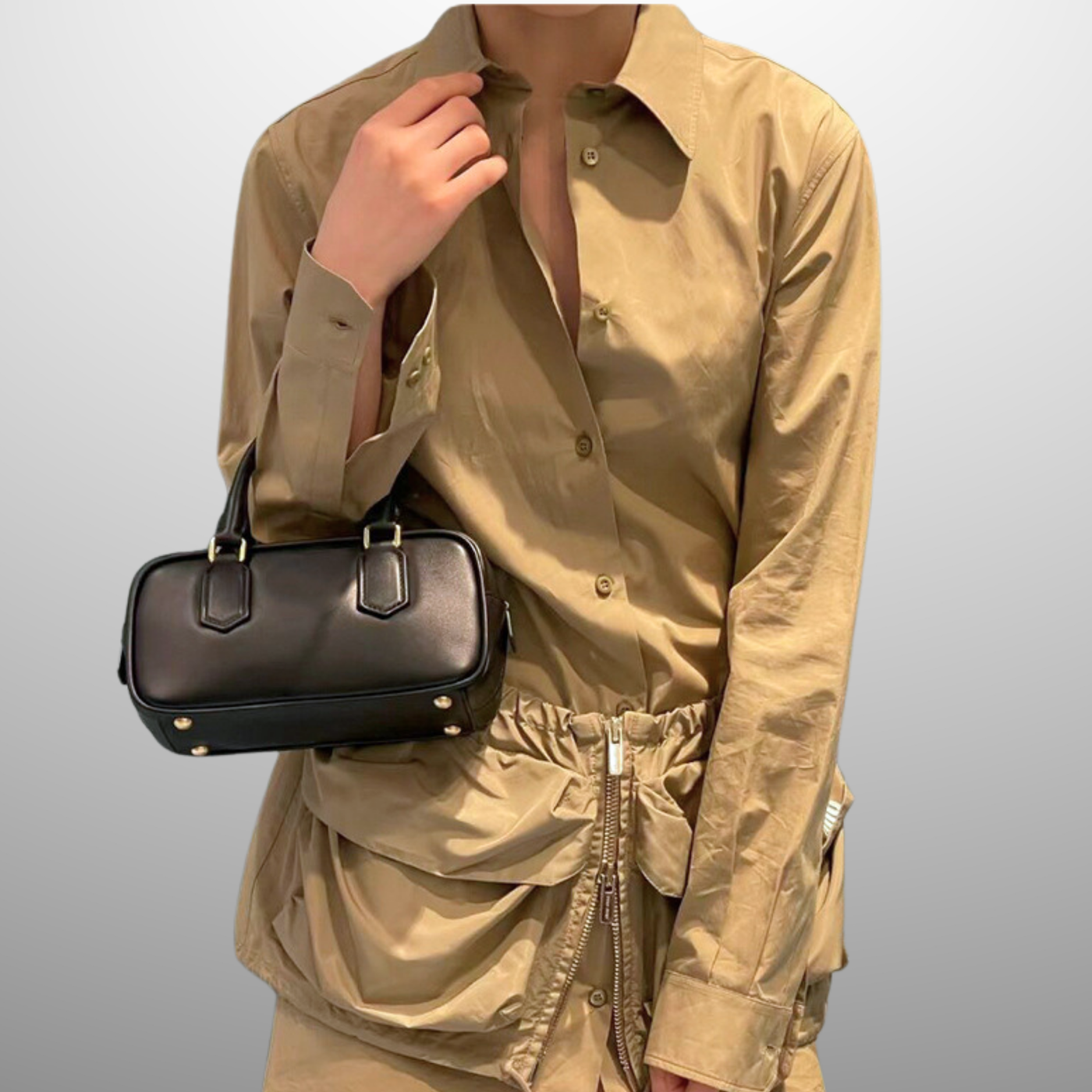 Soft Leather Top Handle Bag