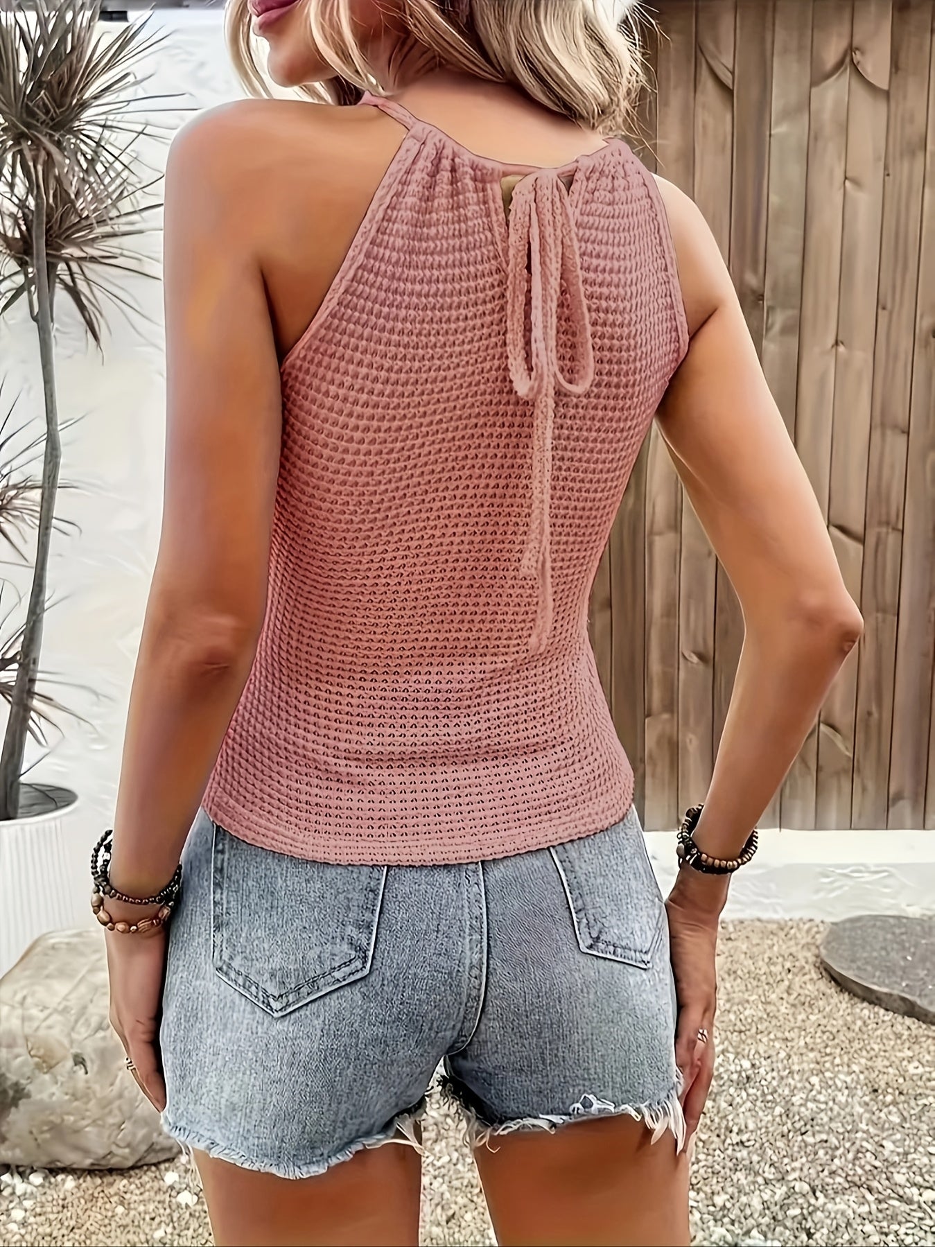 Back-Tie Tank Top – Semi-Sheer, Adjustable Straps - Lunavitae