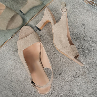 Pointed Toe Kitten Heels – Ankle Strap & Buckle - Lunavitae