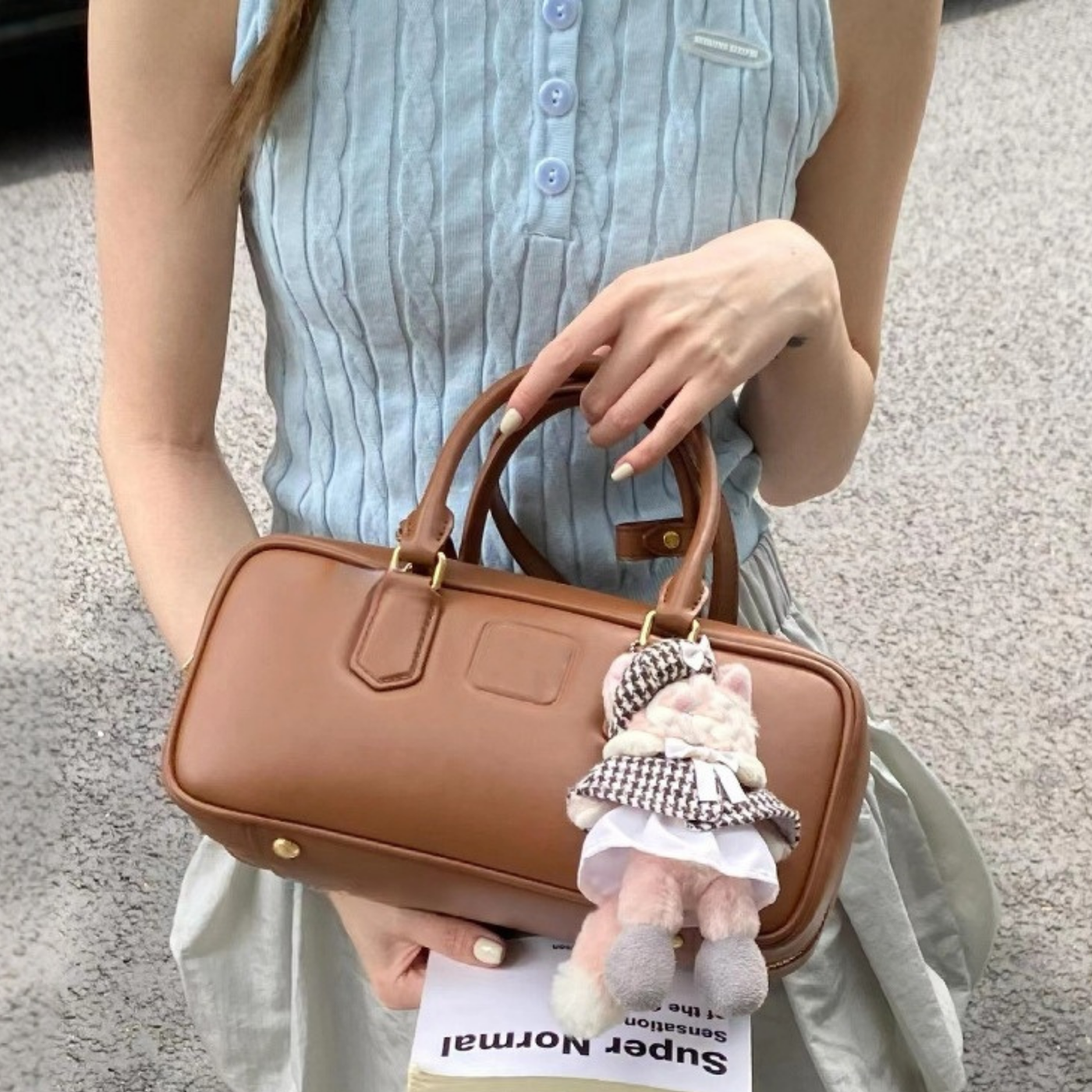 Soft Leather Top Handle Bag